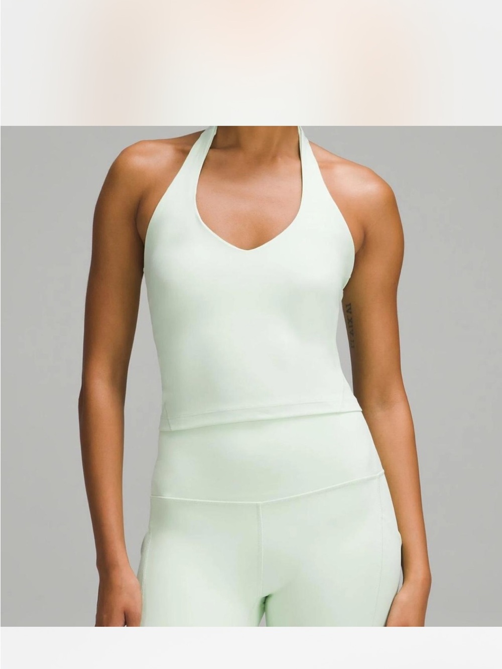Lululemon Align Halter Tank Top Sz 12 Kohlrabi Green Yoga Pilates Athleisure